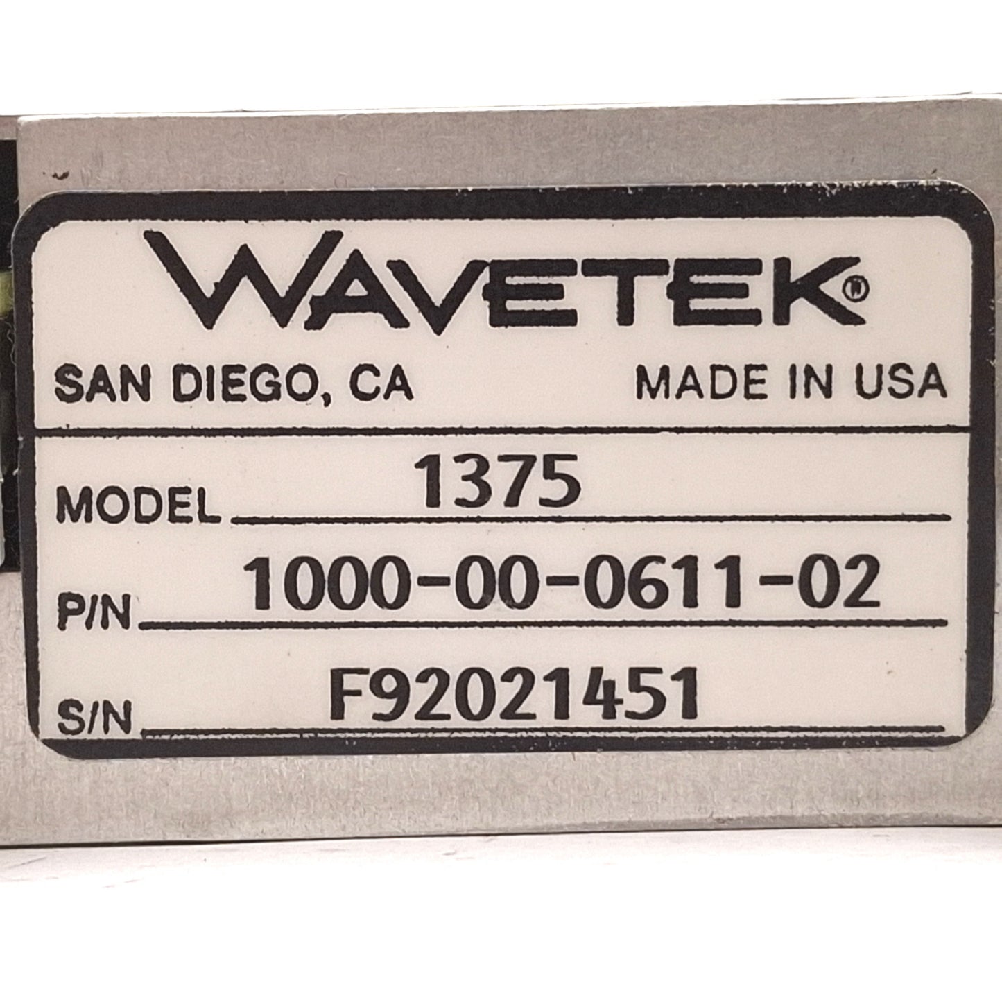 Used Wavetek 1375 1000-00-0611-02 Arbitrary Waveform Generator VXIbus 20MHz *IDC/Tab*