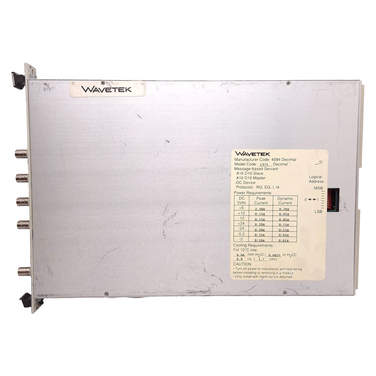 Used Wavetek 1375 1000-00-0611-02 Arbitrary Waveform Generator VXIbus 20MHz *IDC/Tab*