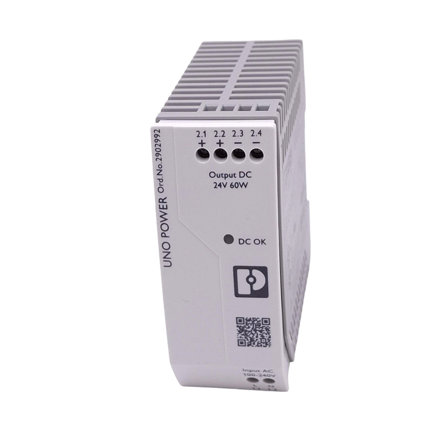 New Phoenix Contact UNO-PS/1AC/24DC/60W 2902992 PSU, 100-240 VAC In, 24VDC Out, 60W