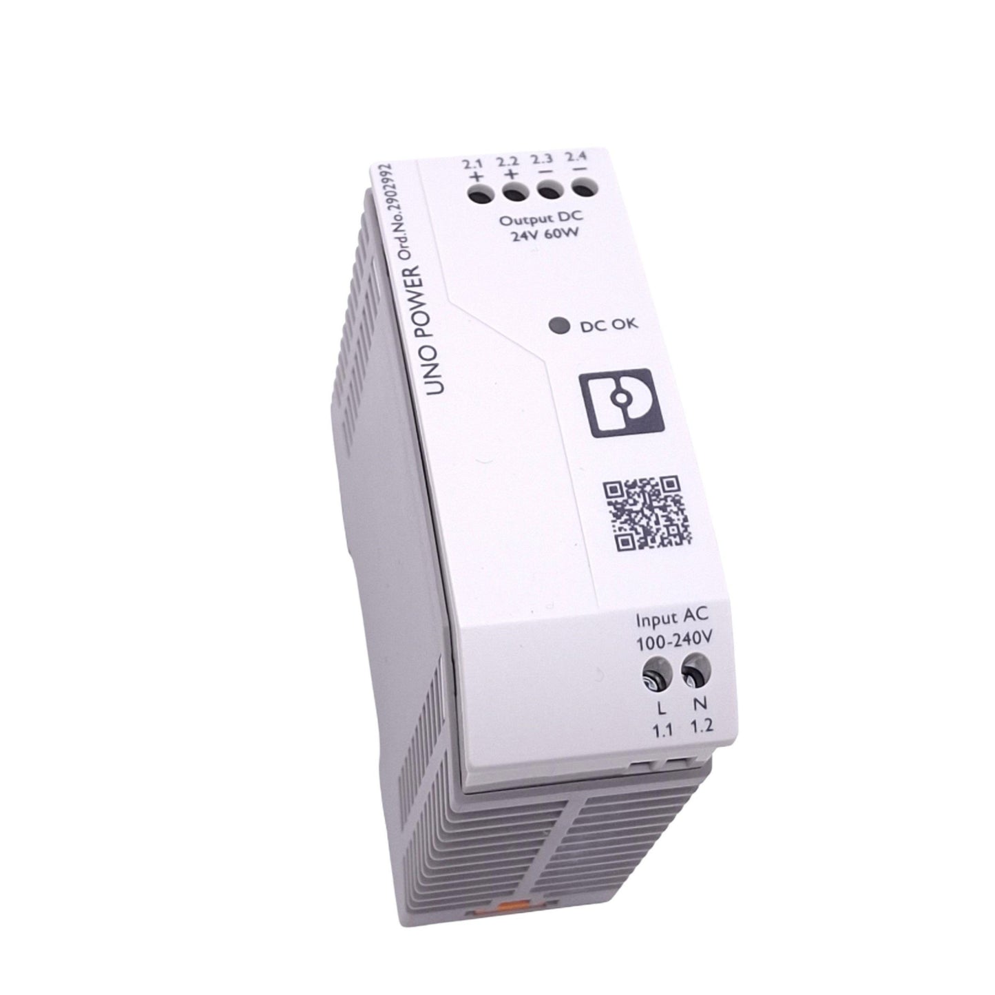 New Phoenix Contact UNO-PS/1AC/24DC/60W 2902992 PSU, 100-240 VAC In, 24VDC Out, 60W