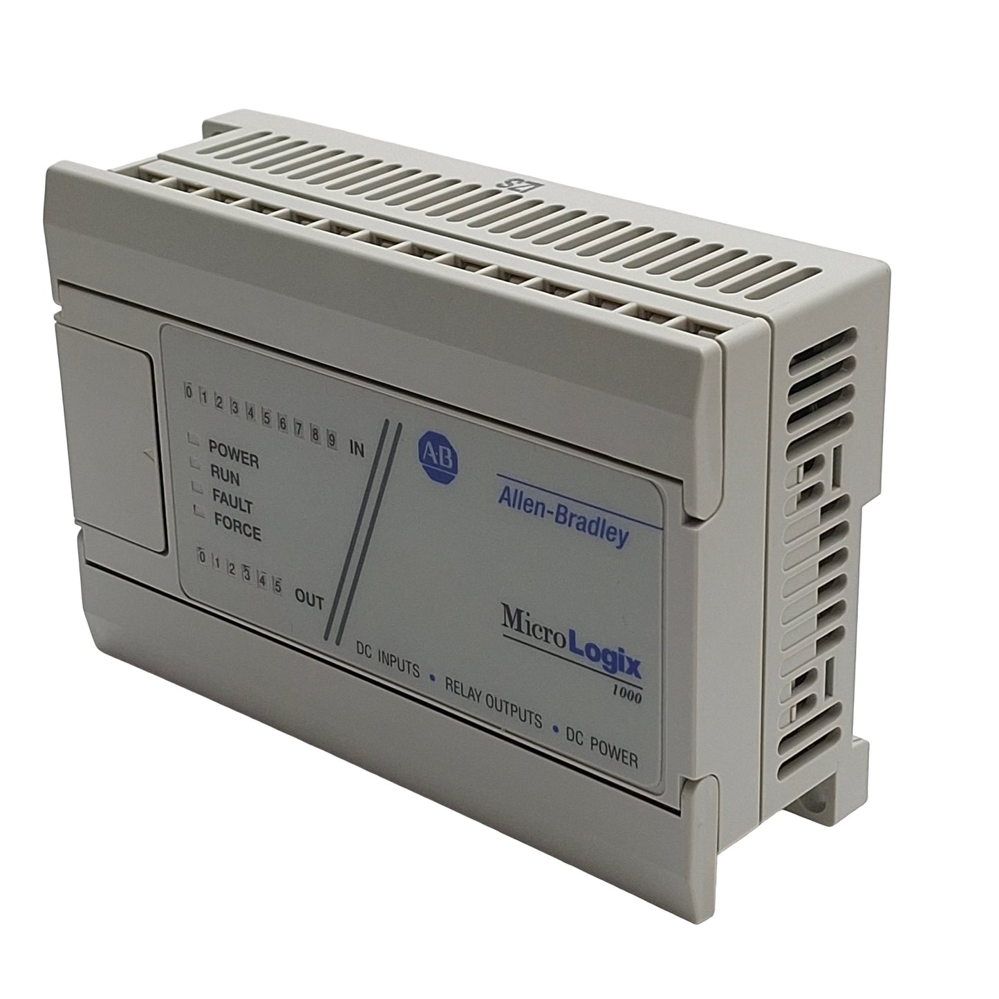 Used Allen Bradley 1761-L16BWB MicroLogix1000 PLC 16DC Inputs, 6 Relay Outputs, 24VDC