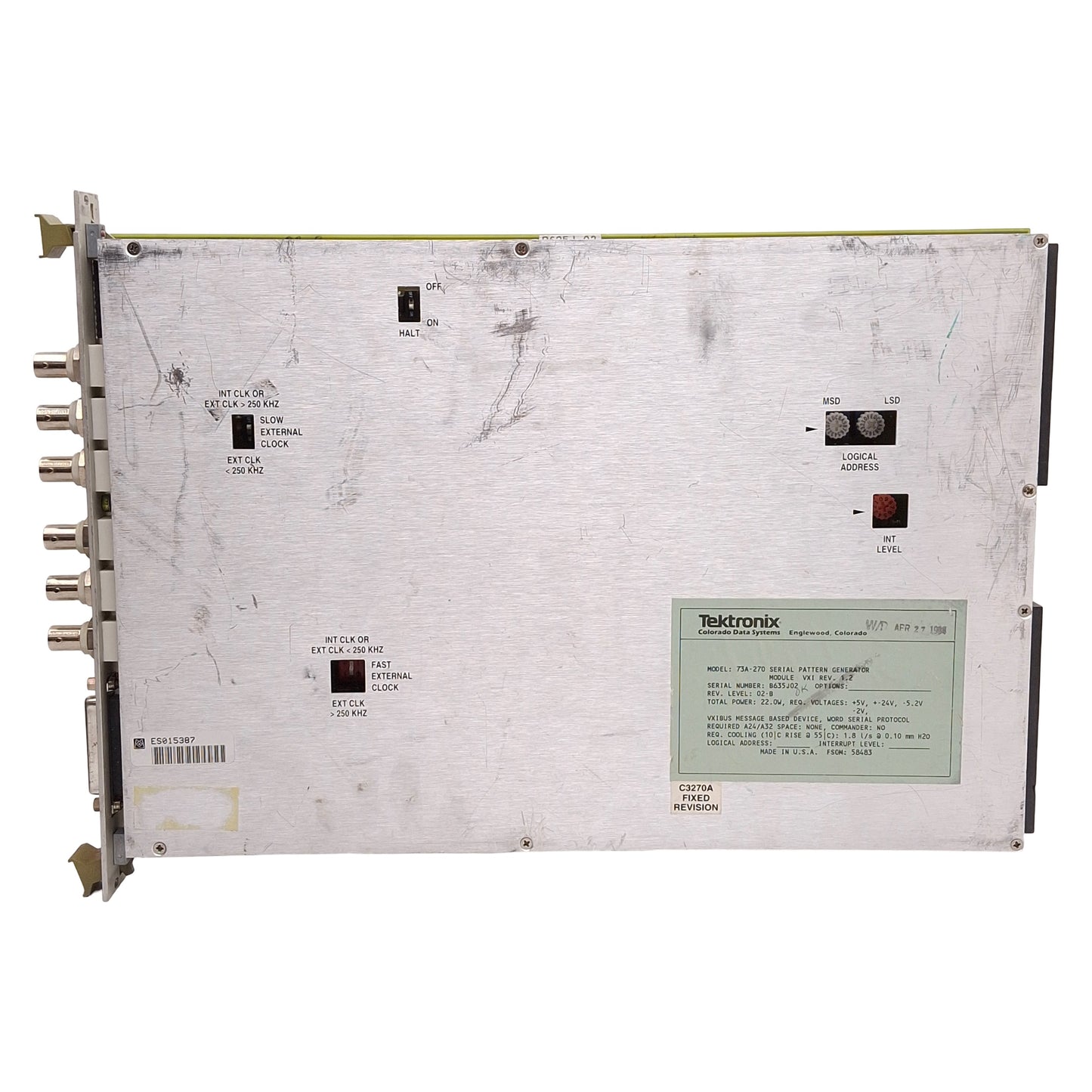 Used Tektronix 73A-270 Arbitrary Pulse/Pattern Generator Module, 2-Channel *Tab*