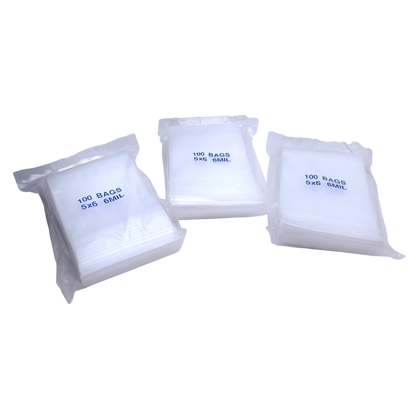 New Lot of 300 Uline S-17766 Reclosable Bag, 5in x 6in Inside Dimensions, 6 Mil