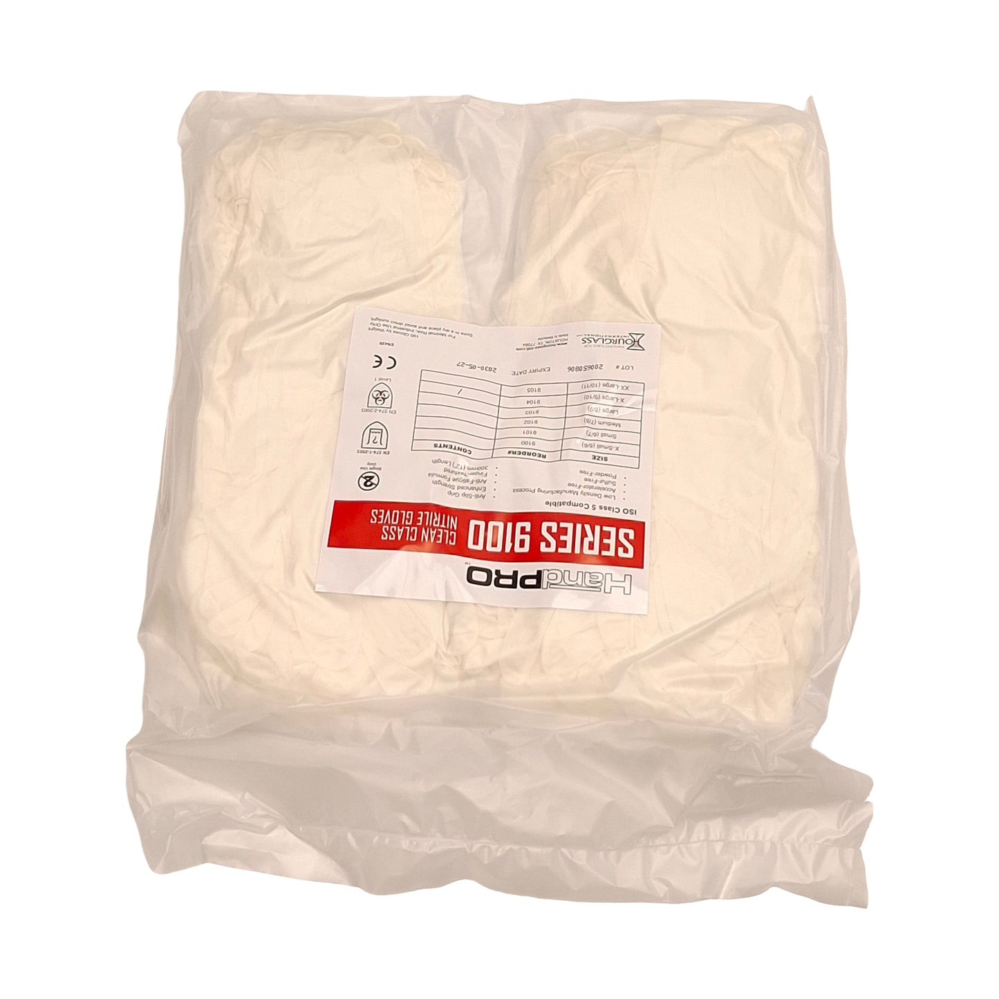 New Case of 1000 Hourglass 9104 HandPRO Cleanroom Glove, Size:XL, ISO5 Class 100