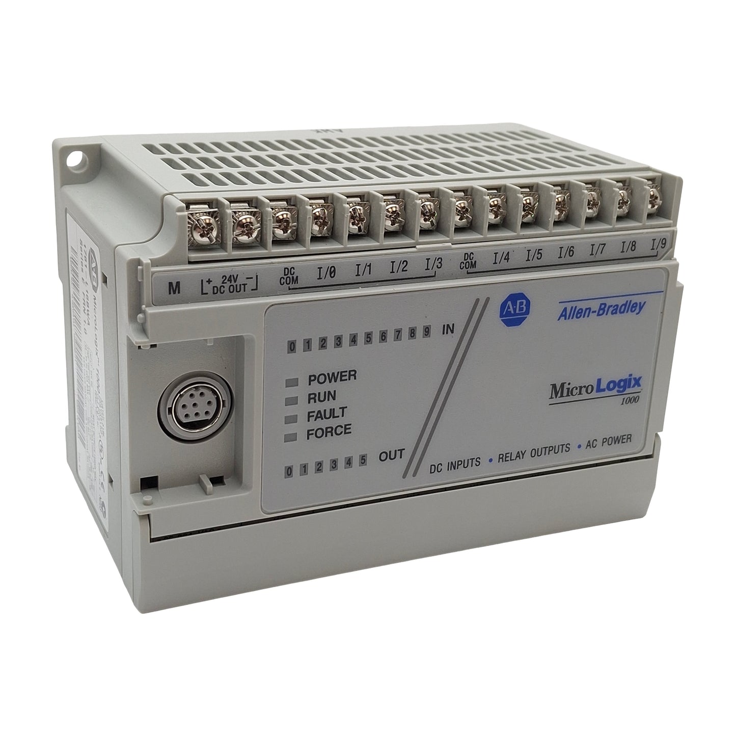 Used Allen Bradley 1761-L16BWA MicroLogix 1000 PLC Controller 120-240VAC, 10-In 6-Out