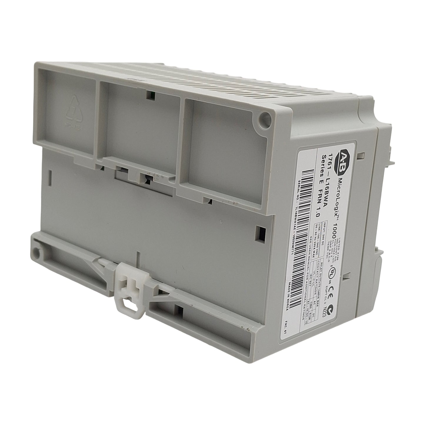 Used Allen Bradley 1761-L16BWA MicroLogix 1000 PLC Controller 120-240VAC, 10-In 6-Out