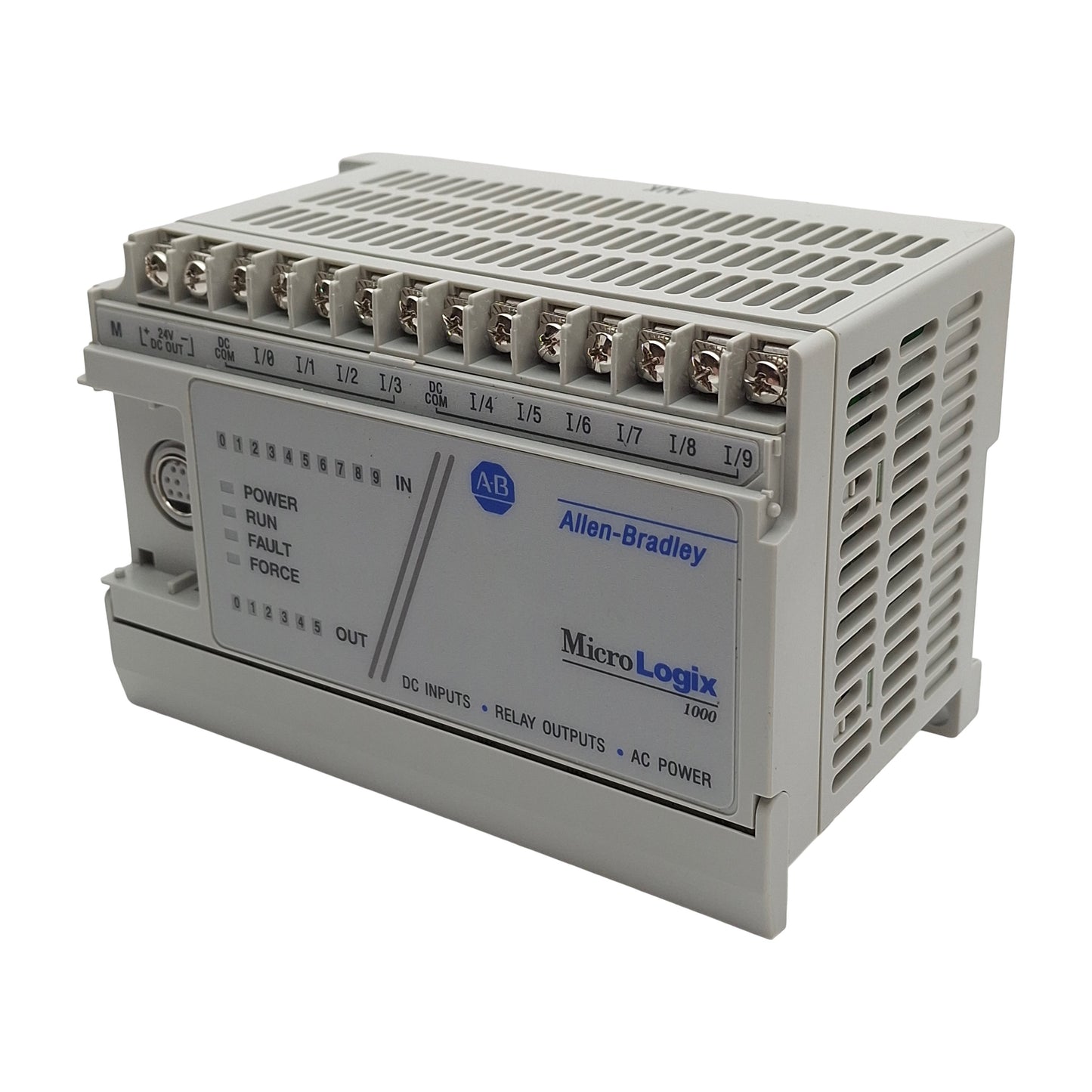 Used Allen Bradley 1761-L16BWA MicroLogix 1000 PLC Controller 120-240VAC, 10-In 6-Out