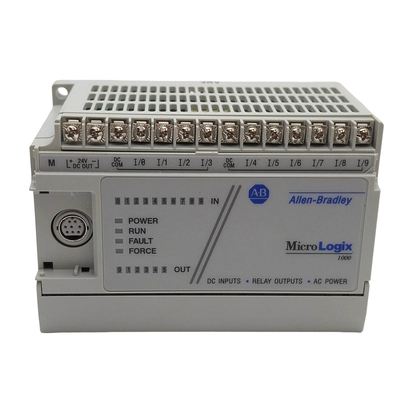 Used Allen Bradley 1761-L16BWA MicroLogix 1000 PLC Controller 120-240VAC, 10-In 6-Out