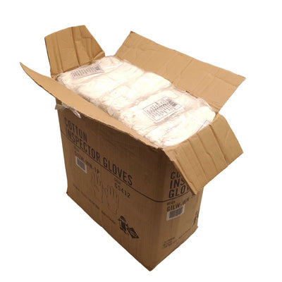 New Case of 1200 Pair Safety Zone GILW-WN-1P Women's Cottons Inspection Glove, Large