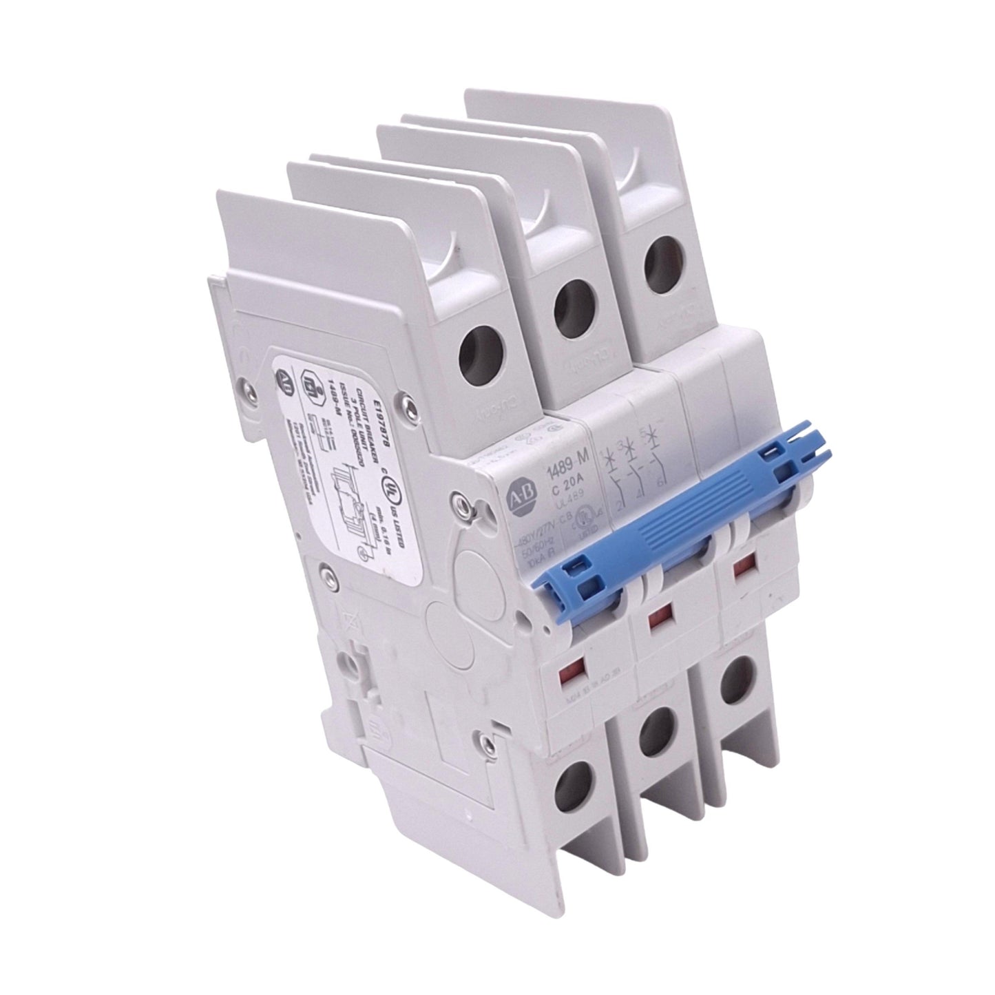 Used Allen Bradley 1489-M3C200 Circuit Breaker, 3-Pole 20A, 480Y/277VAC Max
