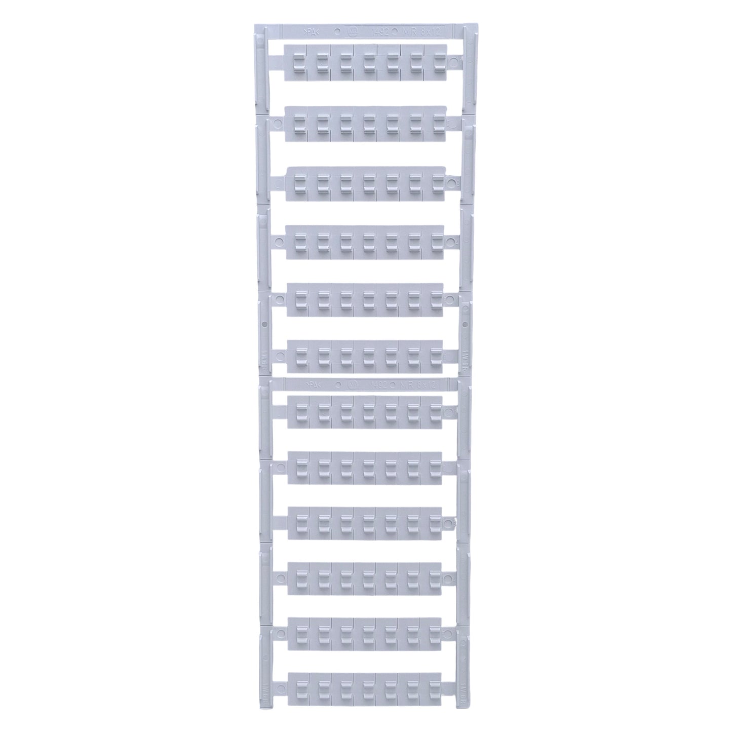 New Lot of 15 Allen Bradley 1492-MR8X12 Snap-In Marker Card, White, 8mm x 12mm
