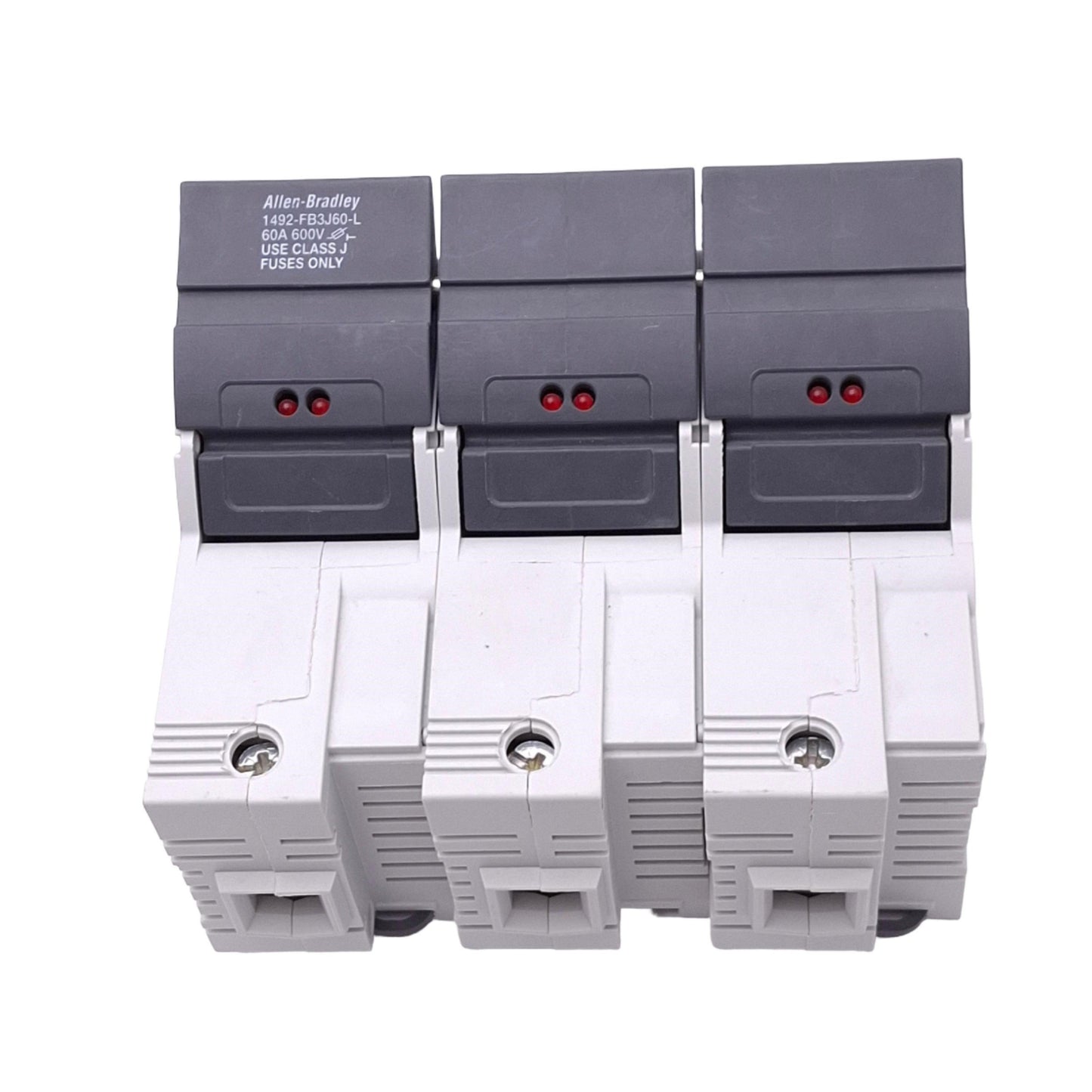 Used Allen Bradley 1492-FB3J60-L Fuse Holder, 3-Pole, 60A 600V, Class J, DIN Rail