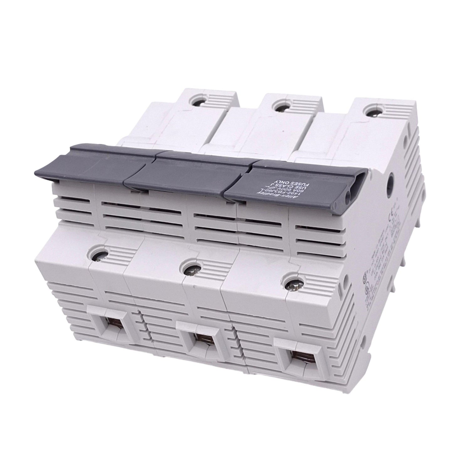 Used Allen Bradley 1492-FB3J60-L Fuse Holder, 3-Pole, 60A 600V, Class J, DIN Rail