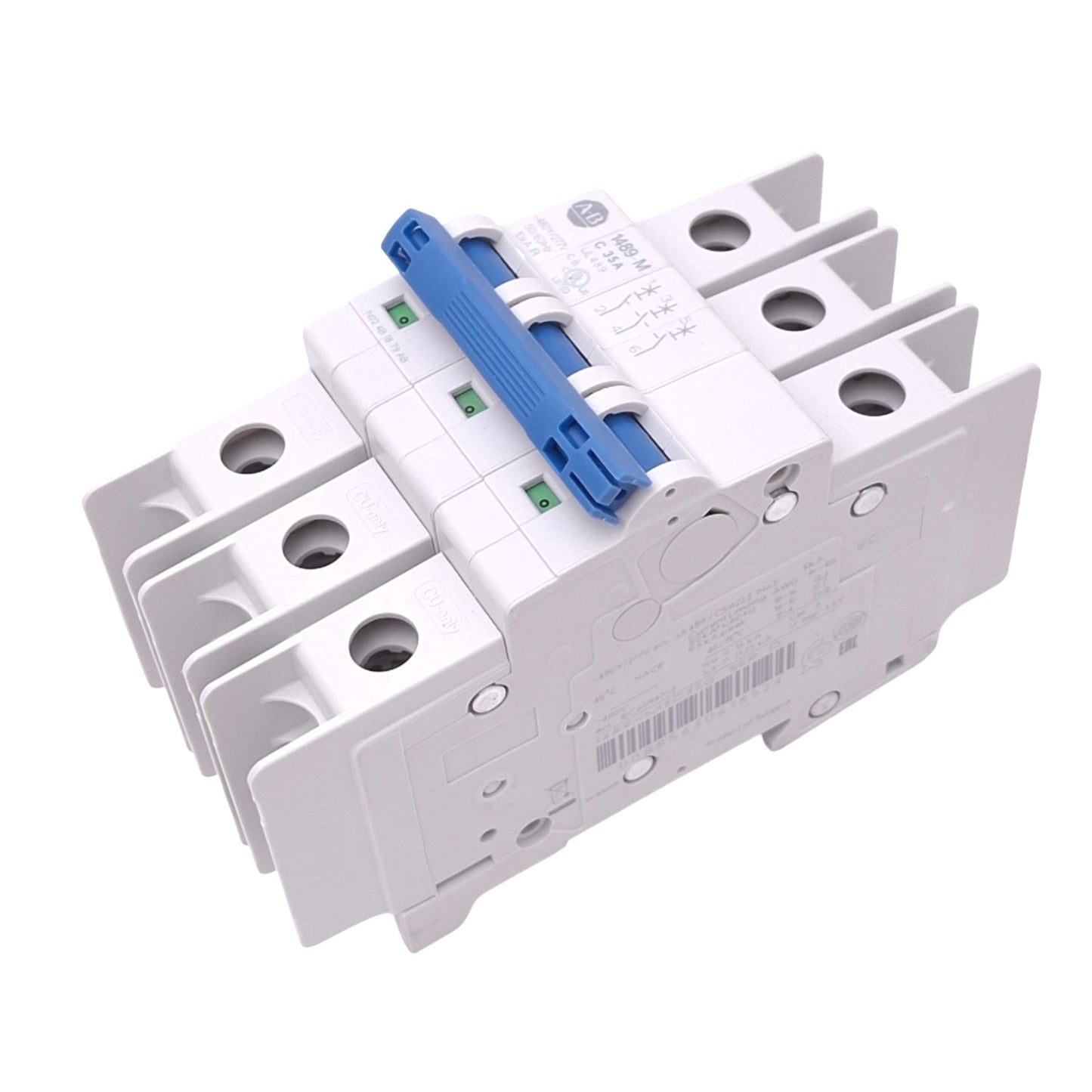 New Allen Bradley 1489-M3C350 Circuit Breaker, 3-Pole 35A, 480Y/277VAC, C-Curve