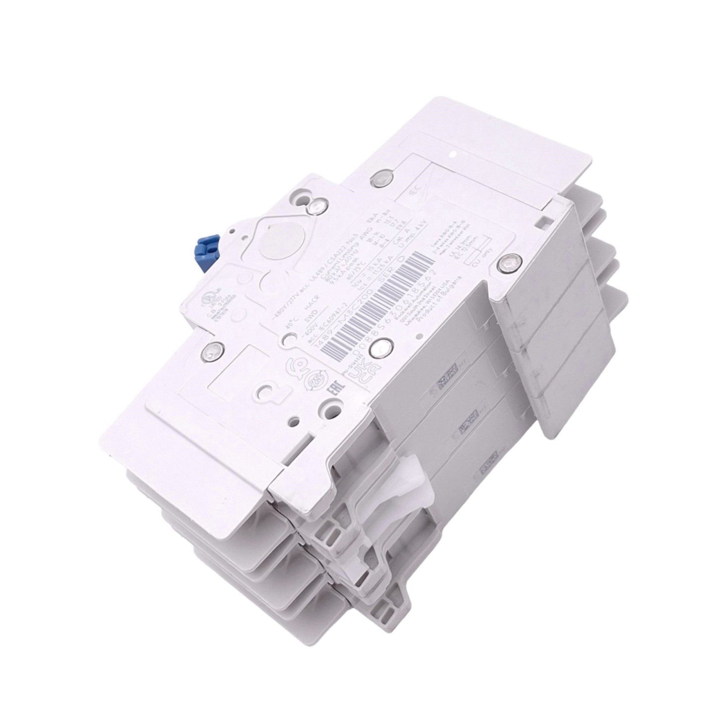New Allen Bradley 1489-M3C200 Circuit Breaker, 3-Pole 20A, 480Y/277VAC, C-Curve