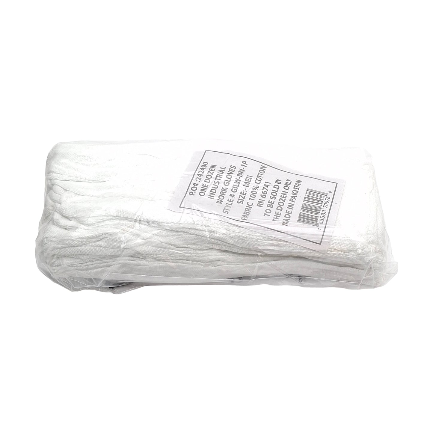 Open box Lot of 180 Pair of Safety Zone GILW-MN-1P Men's Cottons Inspection Glove, Large