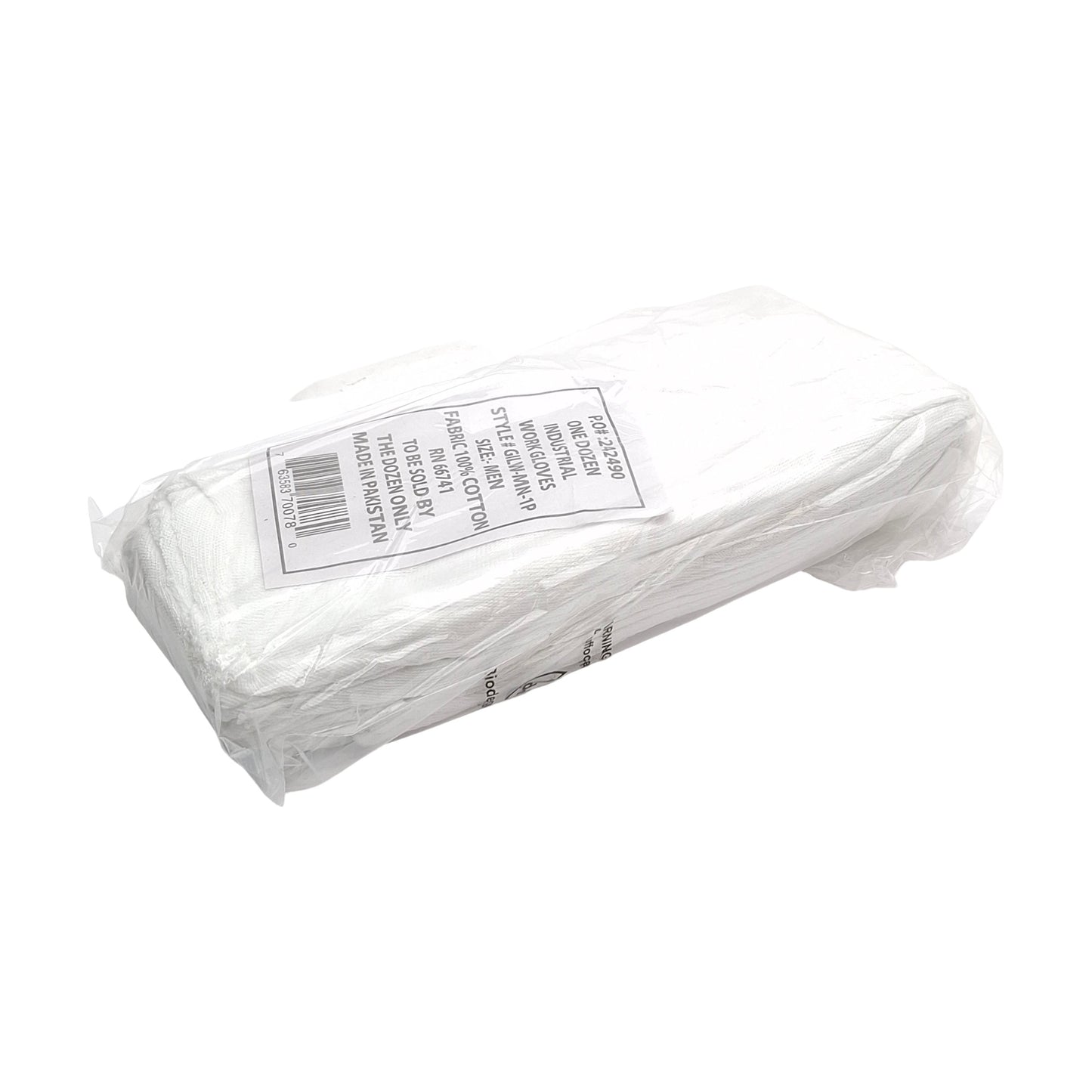 Open box Lot of 180 Pair of Safety Zone GILW-MN-1P Men's Cottons Inspection Glove, Large