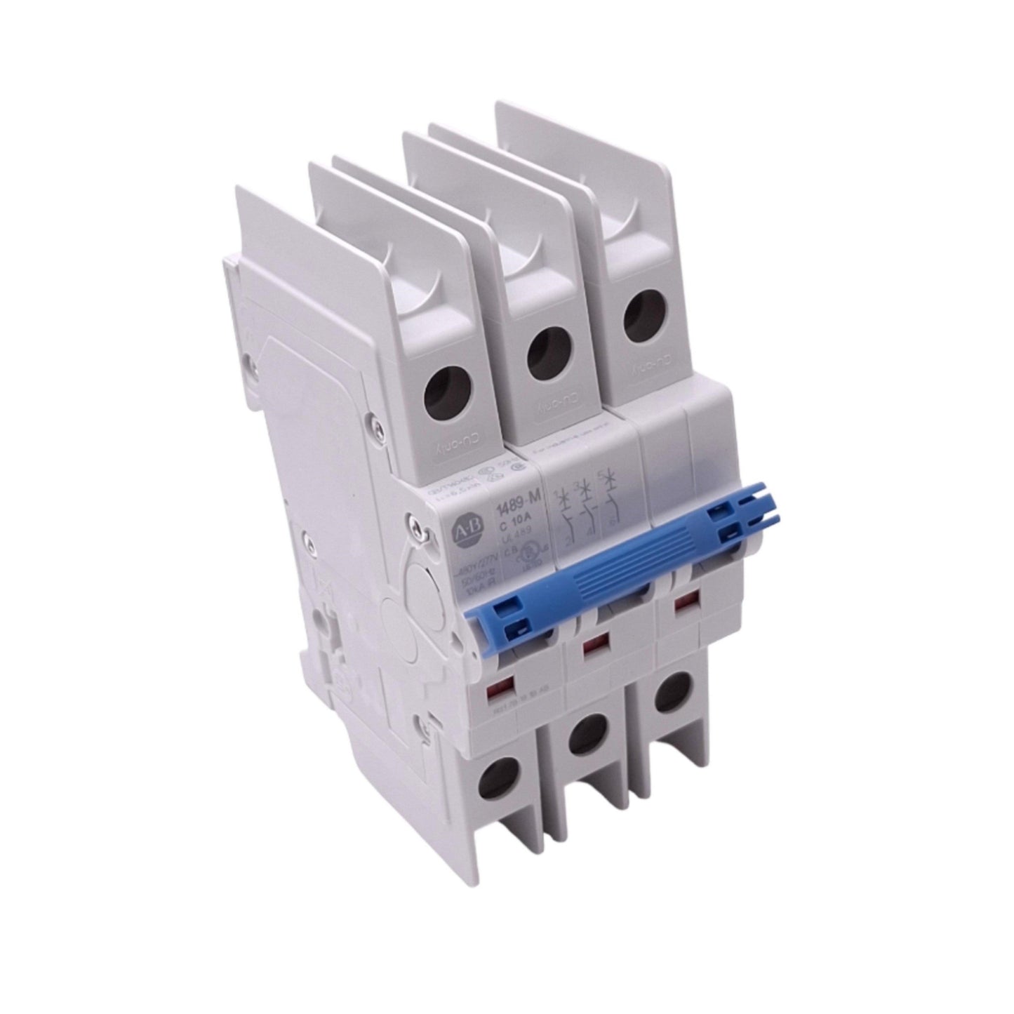 New Allen Bradley 1489-M3C100 Circuit Breaker, 3-Pole 10A, 480Y/277VAC, C-Curve