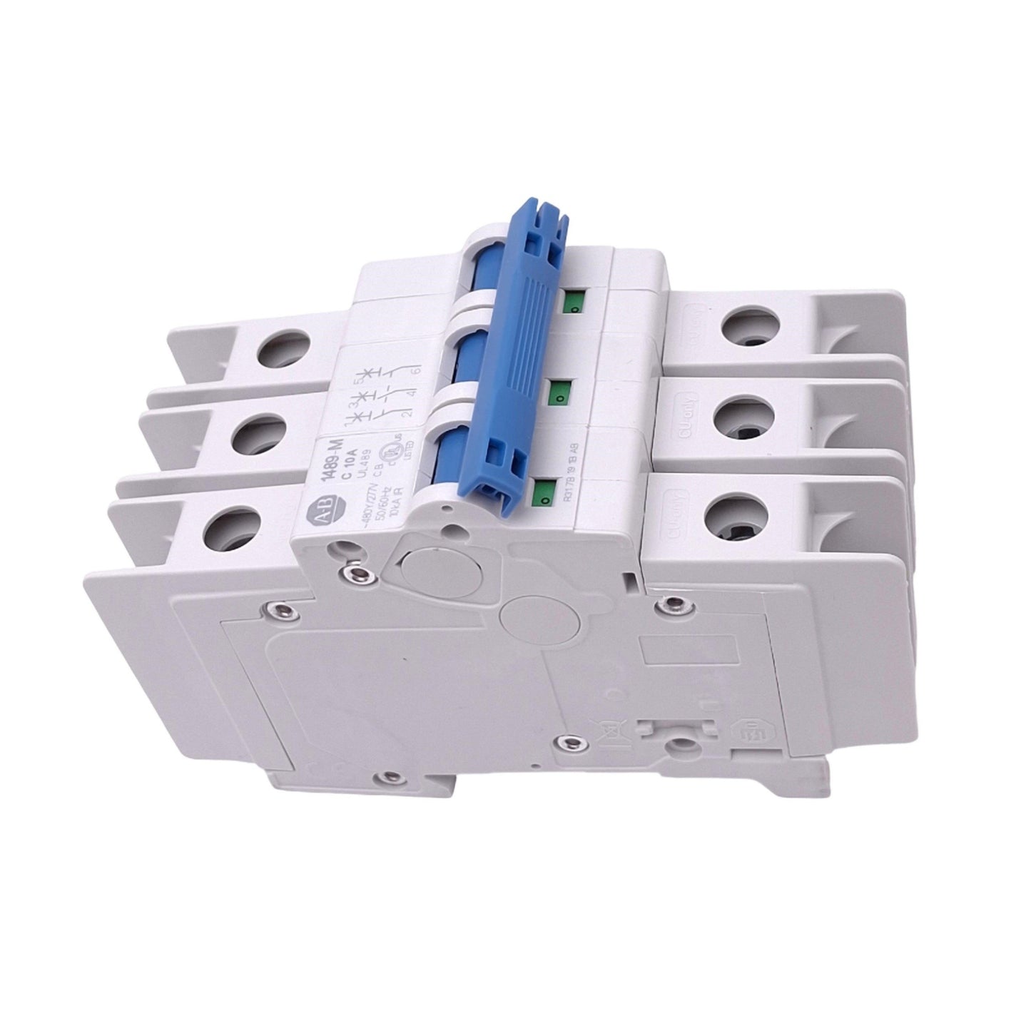 New Allen Bradley 1489-M3C100 Circuit Breaker, 3-Pole 10A, 480Y/277VAC, C-Curve