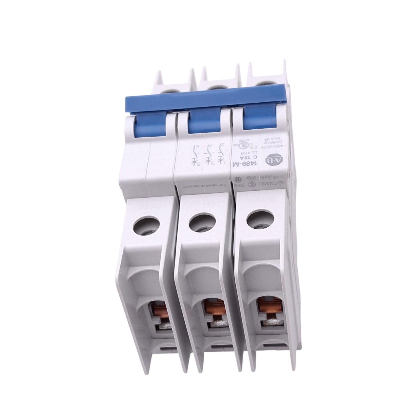 New Allen Bradley 1489-M3C100 Circuit Breaker, 3-Pole 10A, 480Y/277VAC, C-Curve