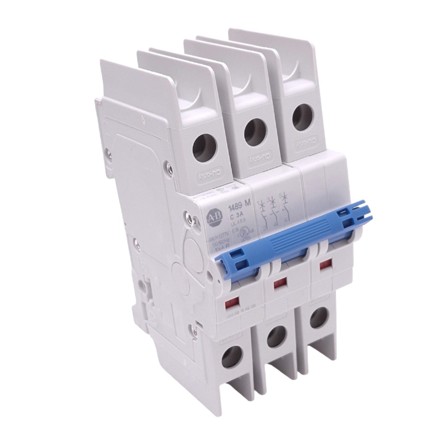 New Allen Bradley 1489-M3C030 Circuit Breaker, 3-Pole 3A, 480Y/277VAC, C-Curve