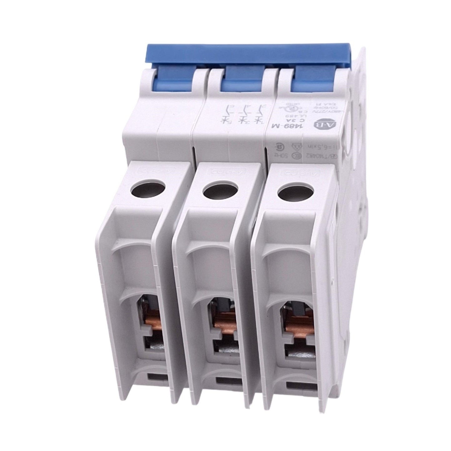 New Allen Bradley 1489-M3C030 Circuit Breaker, 3-Pole 3A, 480Y/277VAC, C-Curve