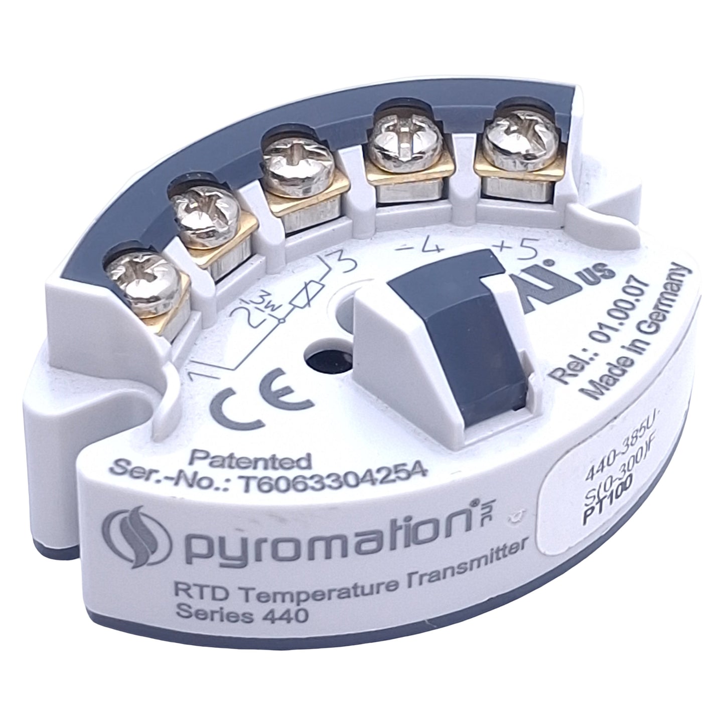 New – Open box Pyromation 440-385U-S(0-300)F Temperature Transmitter, 3-Wire, 0-300°F, 10-30VDC