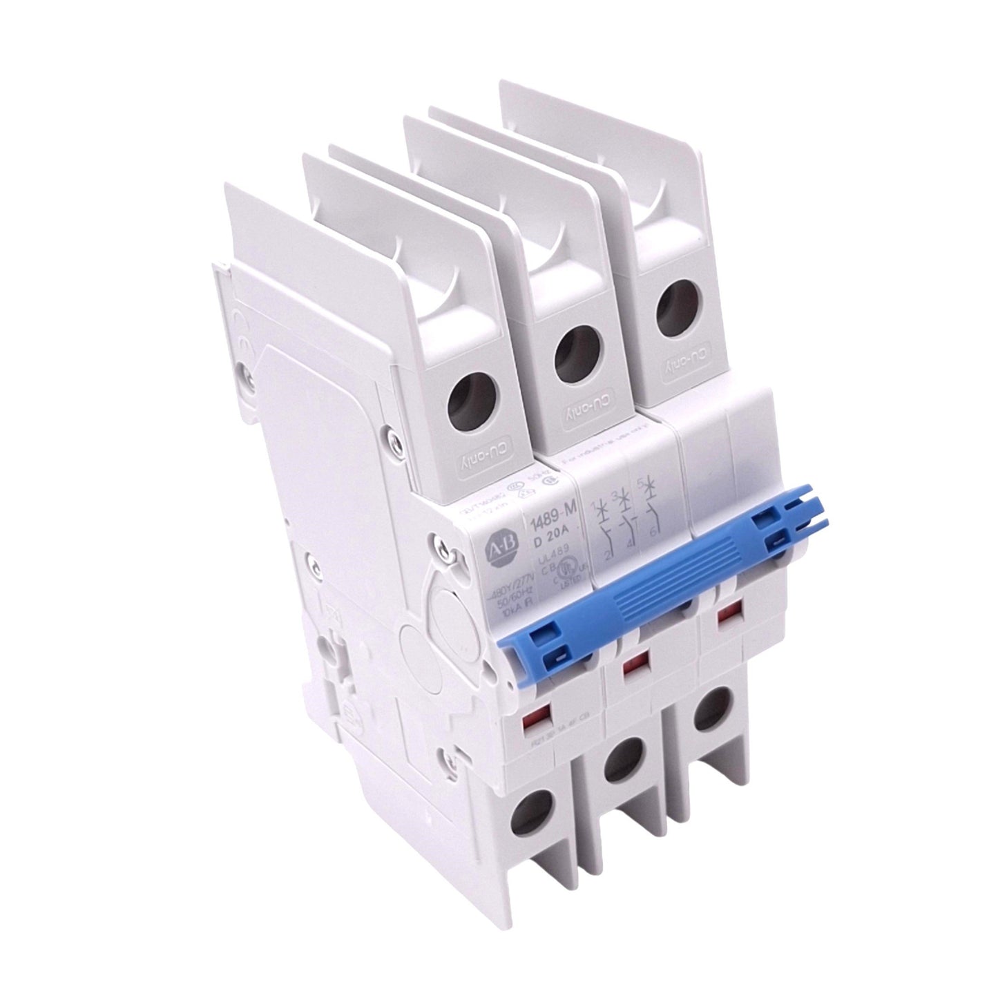 New Allen Bradley 1489-M3D200 Circuit Breaker, 3-Pole 20A, 480Y/277VAC, D-Curve