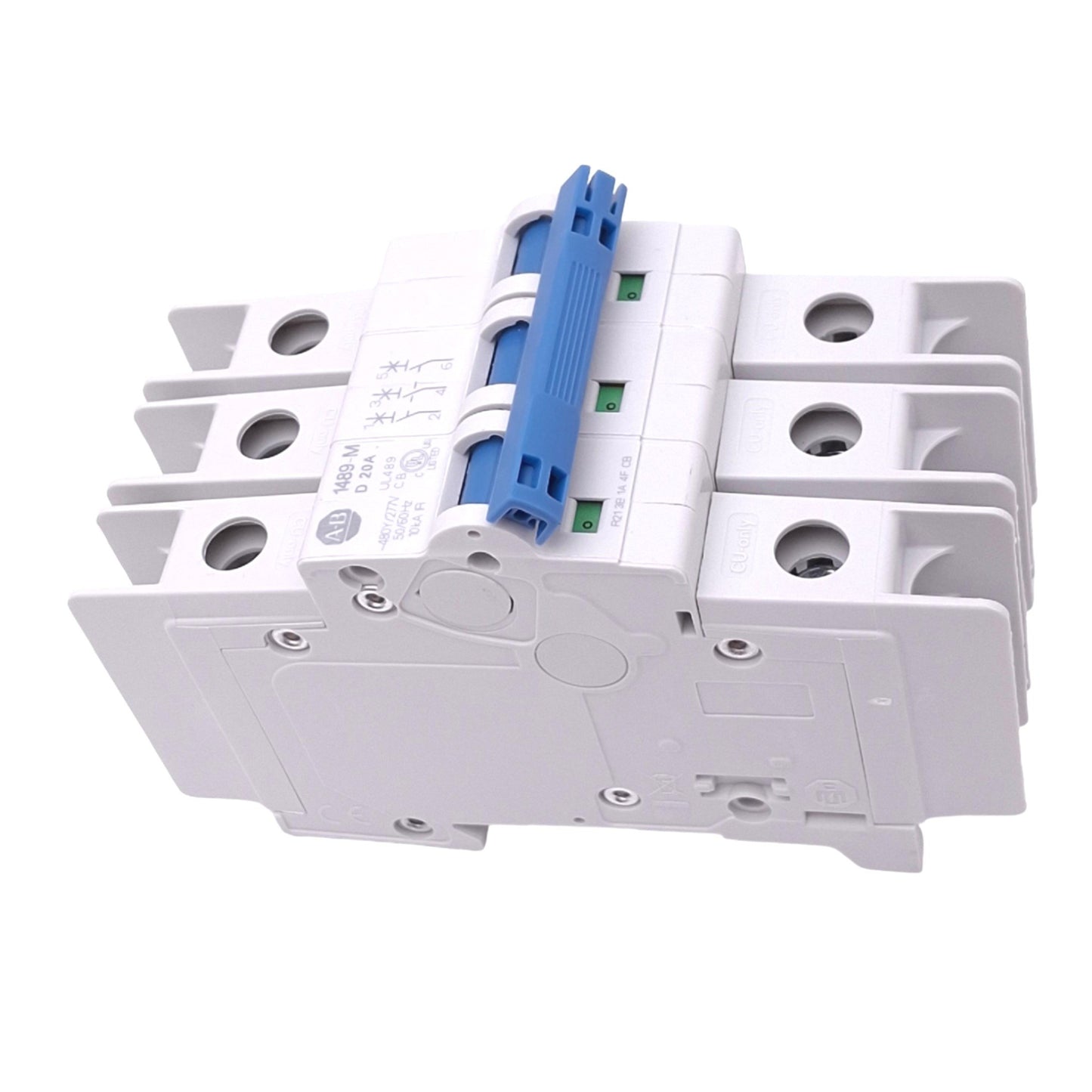 New Allen Bradley 1489-M3D200 Circuit Breaker, 3-Pole 20A, 480Y/277VAC, D-Curve