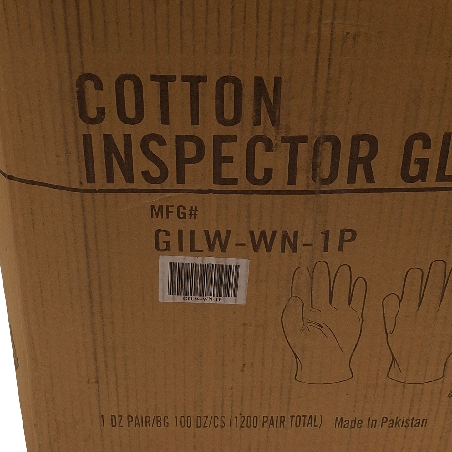 Open box Case of 996 Pair Safety Zone GILW-WN-1P Women's Cottons Inspection Glove, Large