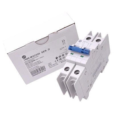 New Allen Bradley 1489-M2C020 Circuit Breaker, 2-Pole 2A, 480Y/277VAC, C-Curve