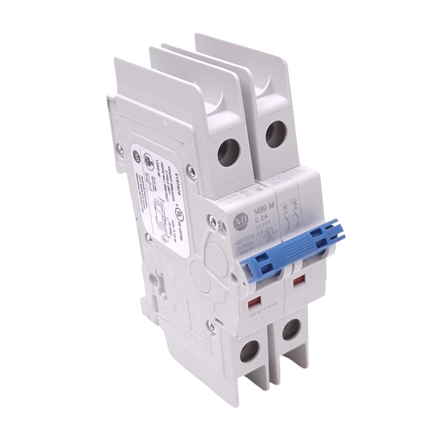 New Allen Bradley 1489-M2C020 Circuit Breaker, 2-Pole 2A, 480Y/277VAC, C-Curve