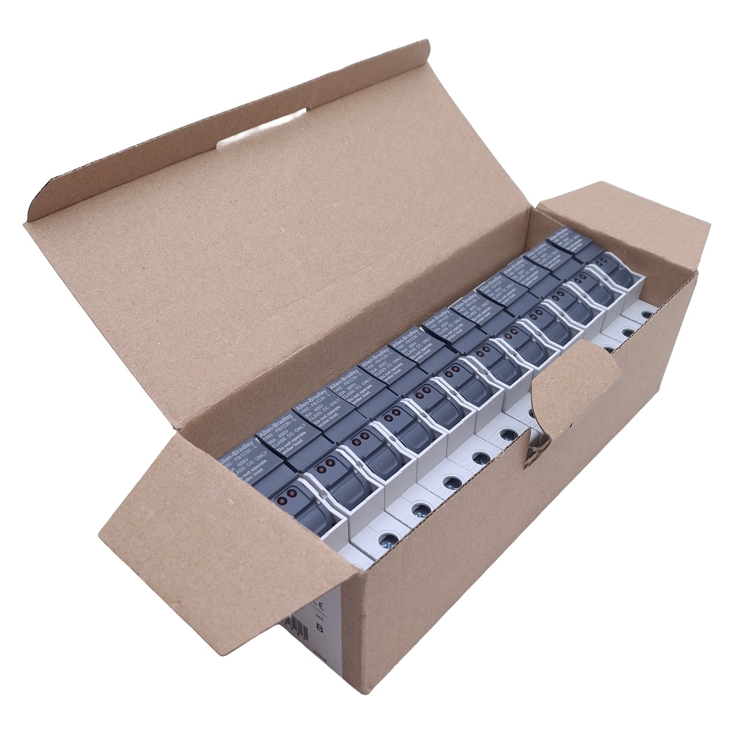 New Lot of 12 Allen Bradley 1492-FB1C30-L Fuse Holder, 1-Pole Class CC, 30A 600V Max