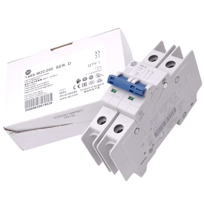 New Allen Bradley 1489-M2C200 Circuit Breaker, 2-Pole 20A, 480Y/277VAC, C-Curve