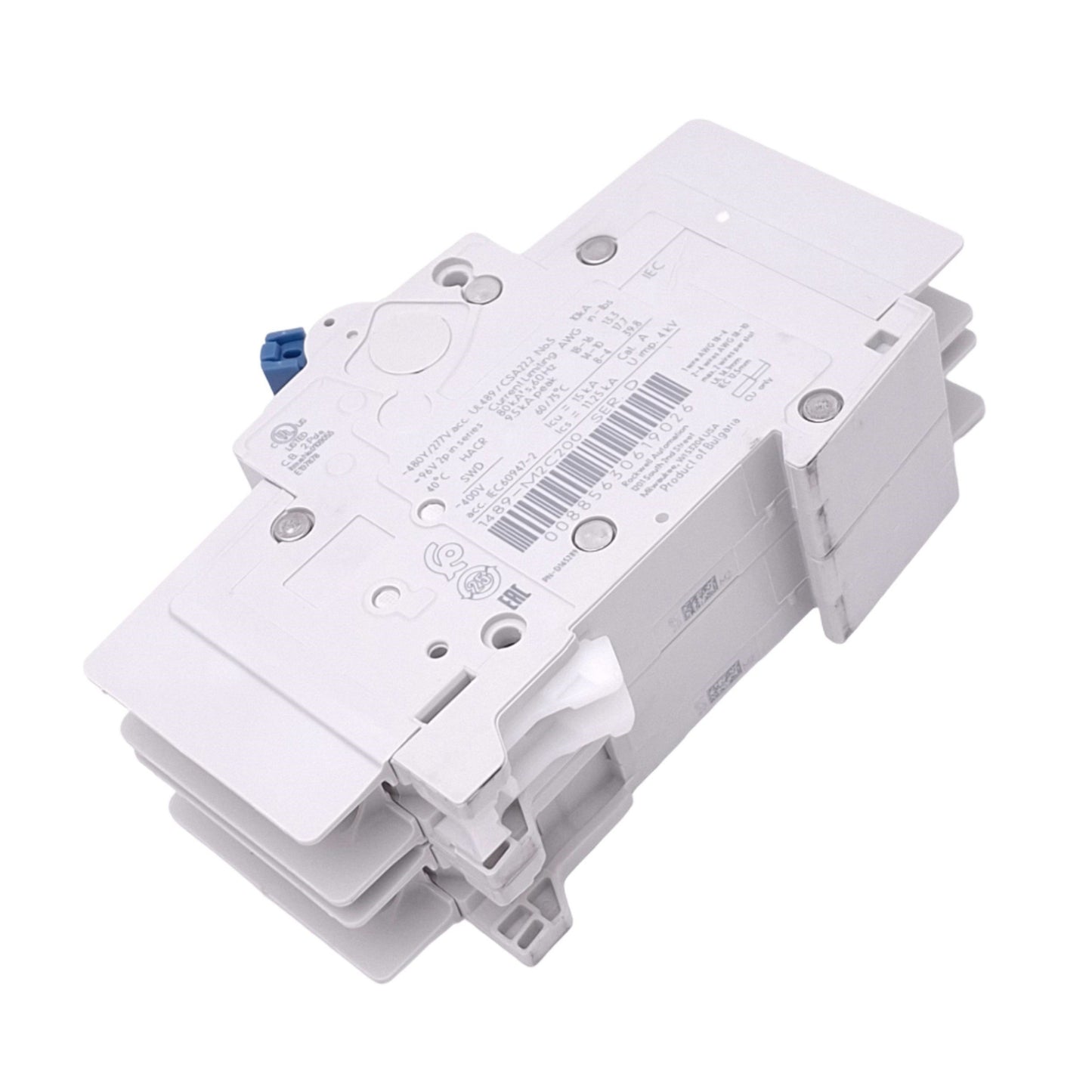 New Allen Bradley 1489-M2C200 Circuit Breaker, 2-Pole 20A, 480Y/277VAC, C-Curve