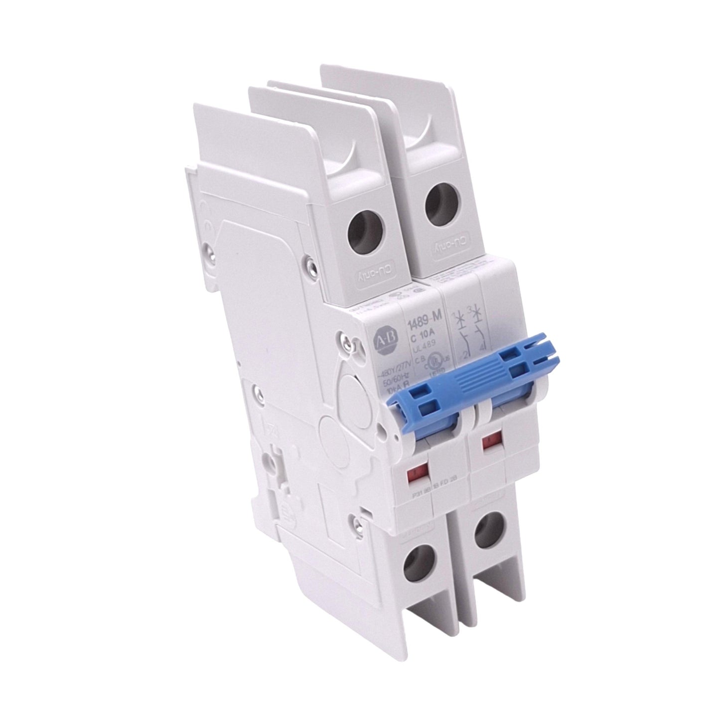 New Allen Bradley 1489-M2C100 Circuit Breaker, 2-Pole 10A, 480Y/277VAC, C-Curve