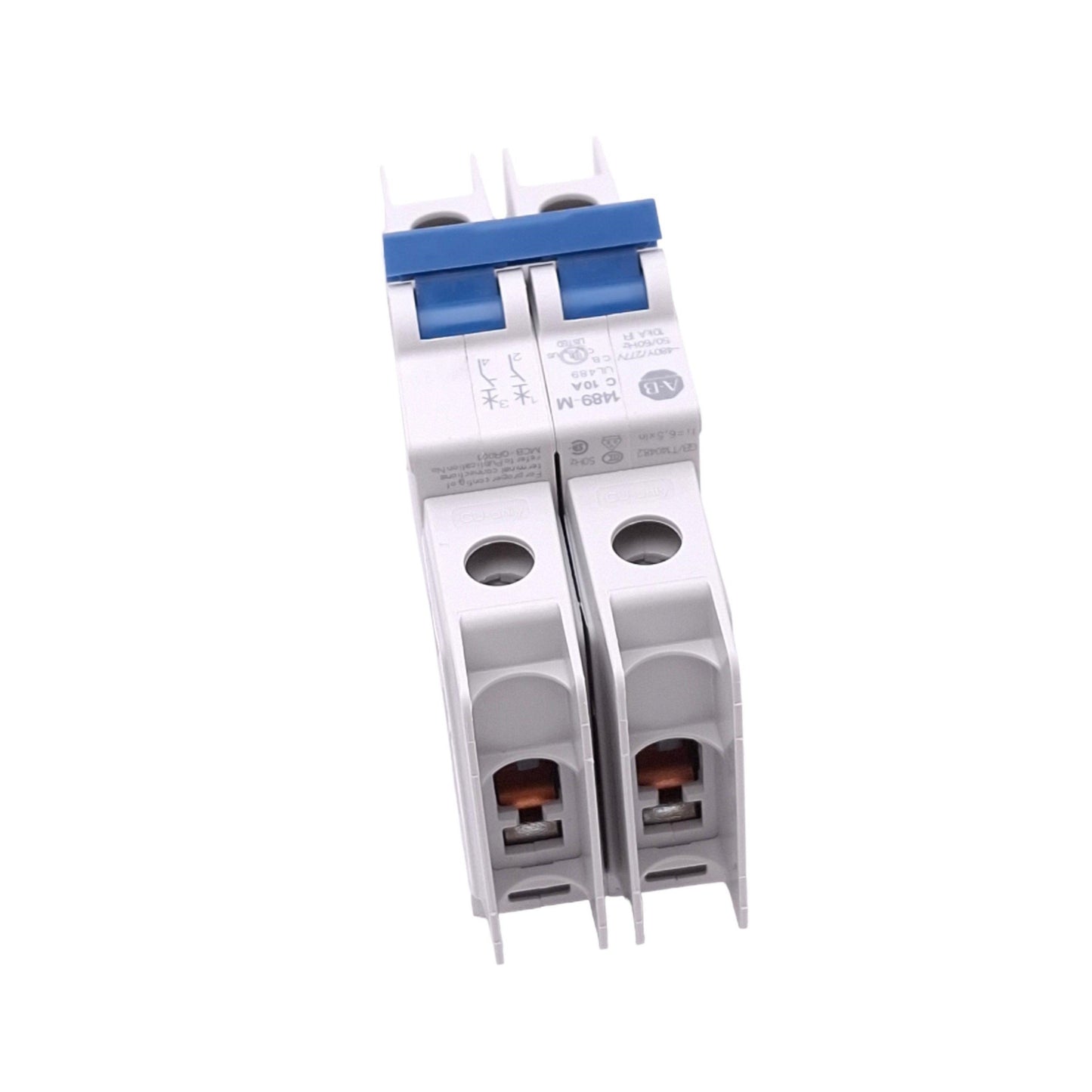 New Allen Bradley 1489-M2C100 Circuit Breaker, 2-Pole 10A, 480Y/277VAC, C-Curve