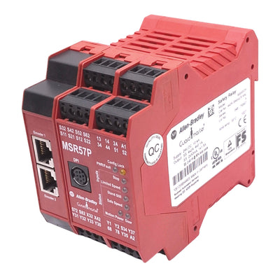 Used Allen Bradley MSR57P 440R-S845AER-NNL Guardmaster Safety Relay, 2 Encoder, 24VDC