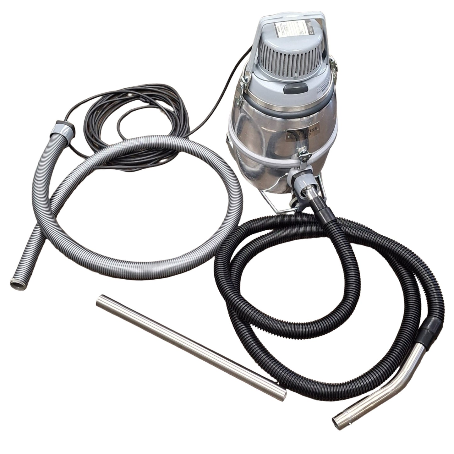Used Nilfisk GM80 Industrial Clean Room Vacuum Cleaner, HEPA Filter, W/ Angled Nozzle