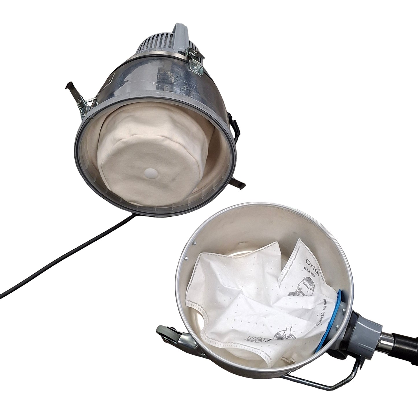 Used Nilfisk GM80 Industrial Clean Room Vacuum Cleaner, HEPA Filter, W/ Angled Nozzle