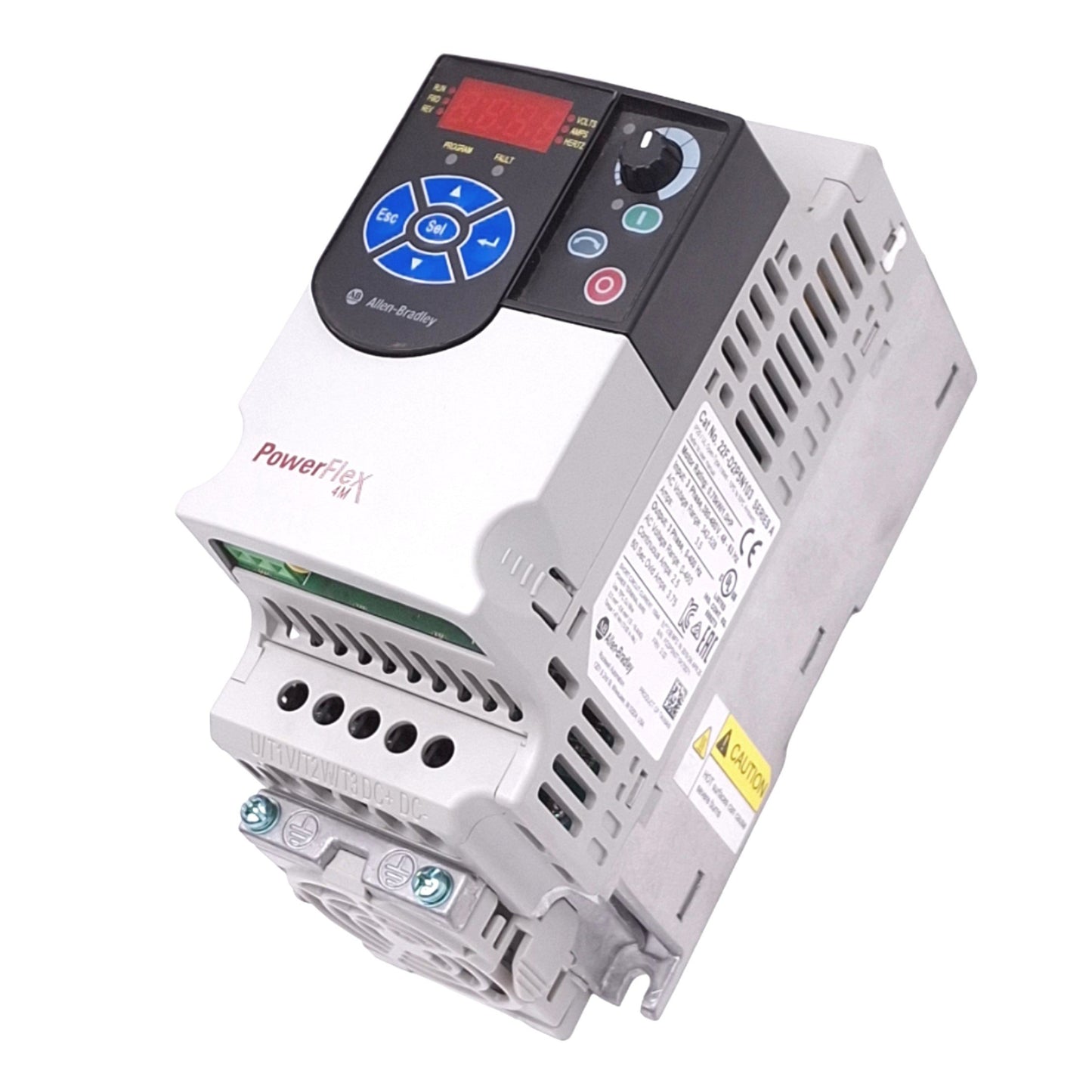 Used Allen Bradley 22F-D2P5N103 PowerFlex AC Drive, 3-Phase 0-460VAC 2.5A, 0.75kW Max