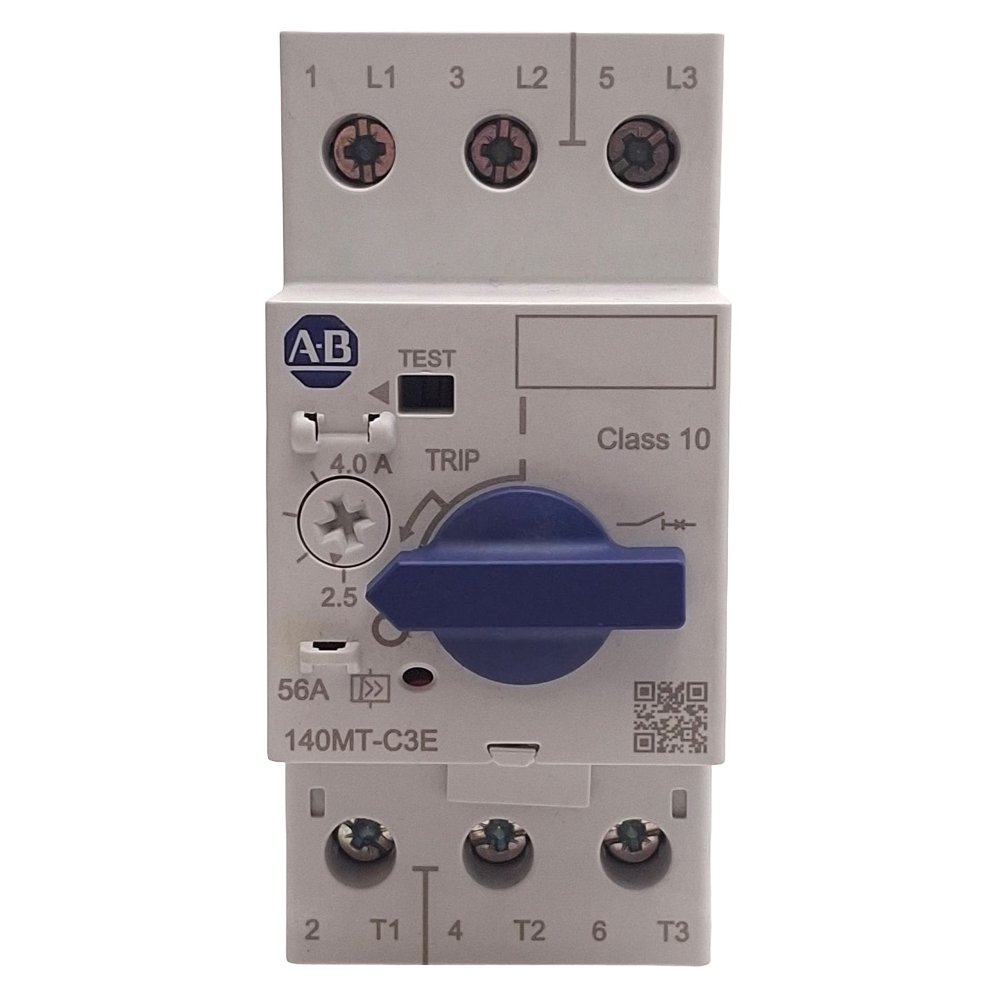 Used Allen Bradley 140MT-C3E-B40 Motor Protection Circuit Breaker, 3-Pole, 2.5-4.0A