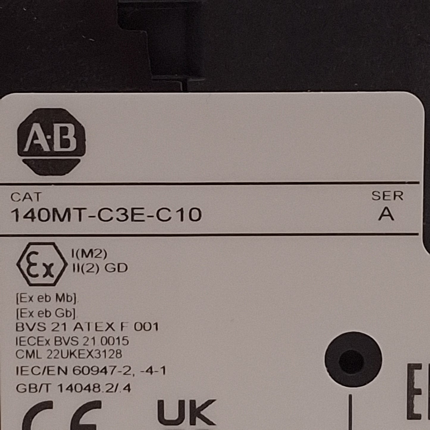 Used Allen Bradley 140MT-C3E-C10 Motor Protection Circuit Breaker, 3-Pole, 6.3-10A