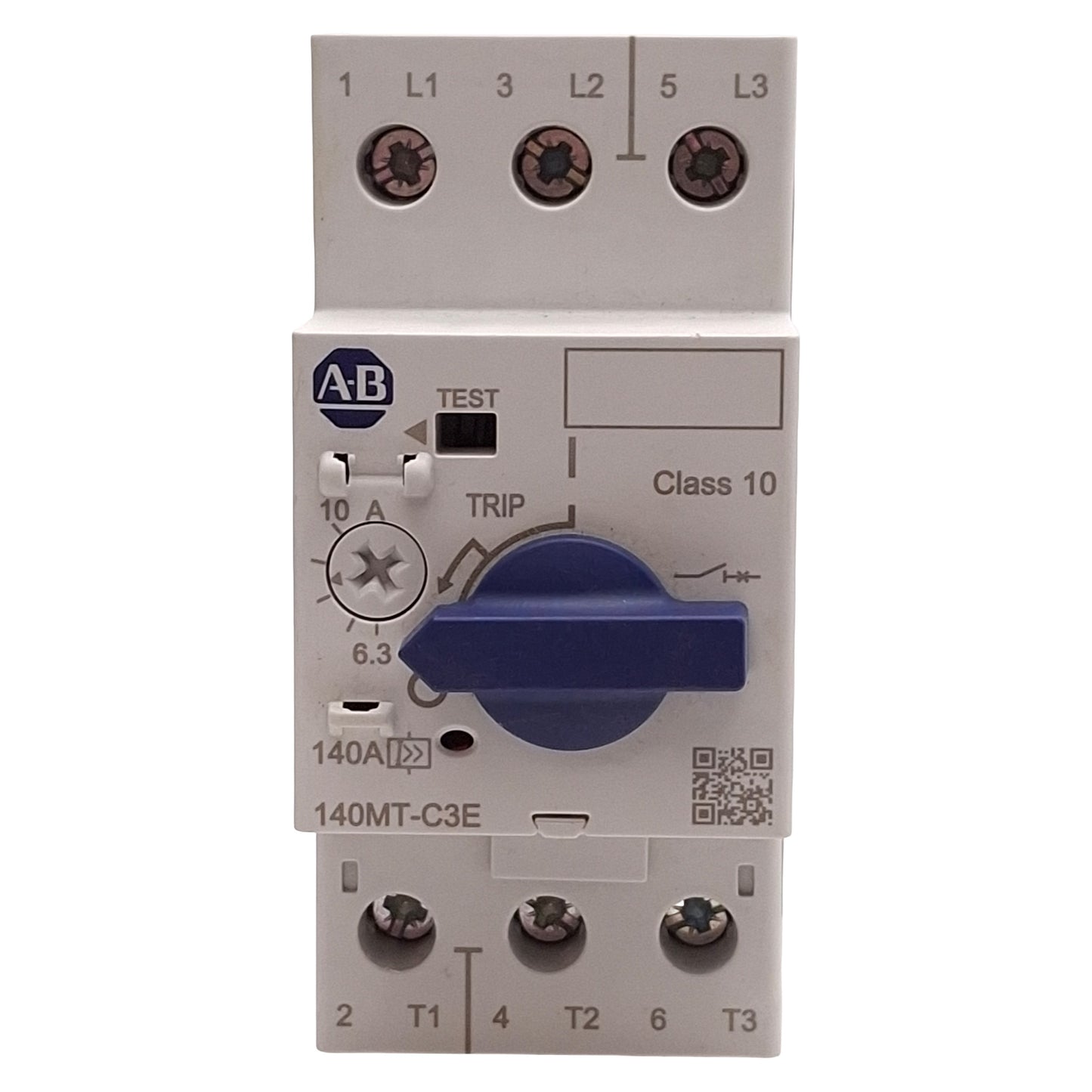 Used Allen Bradley 140MT-C3E-C10 Motor Protection Circuit Breaker, 3-Pole, 6.3-10A