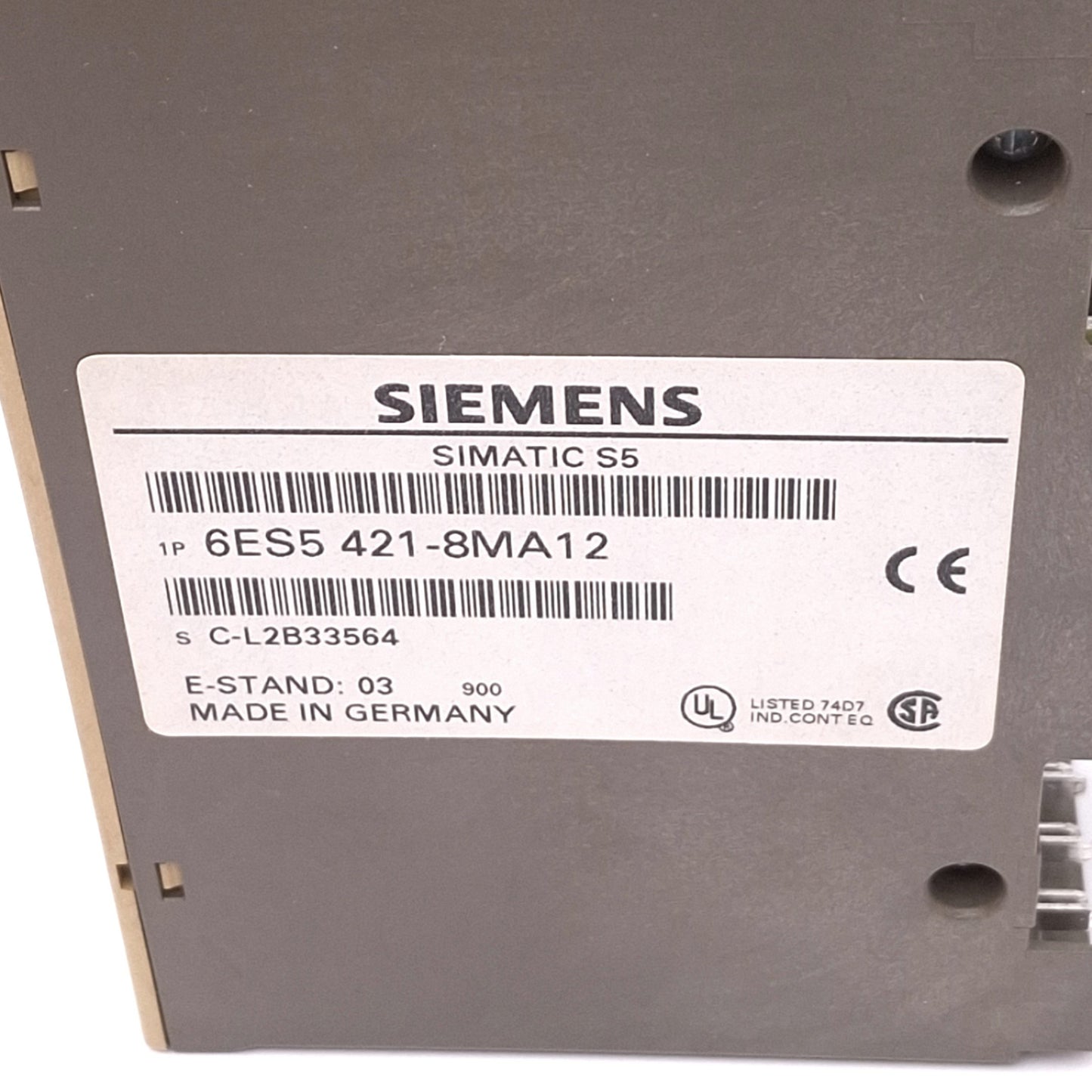 Used Siemens 6ES5421-8MA12 Digital Input Module for SIMATIC S5 PLC, 8-Point, 24VDC