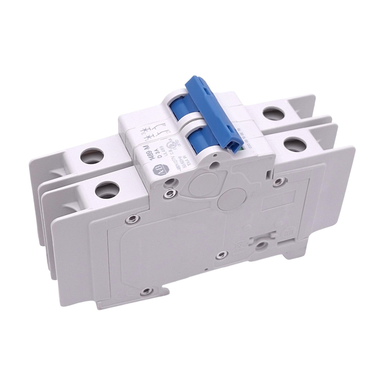 New Allen Bradley 1489-M2D030 Circuit Breaker, 2-Pole 3A, 480Y/277VAC, D-Curve