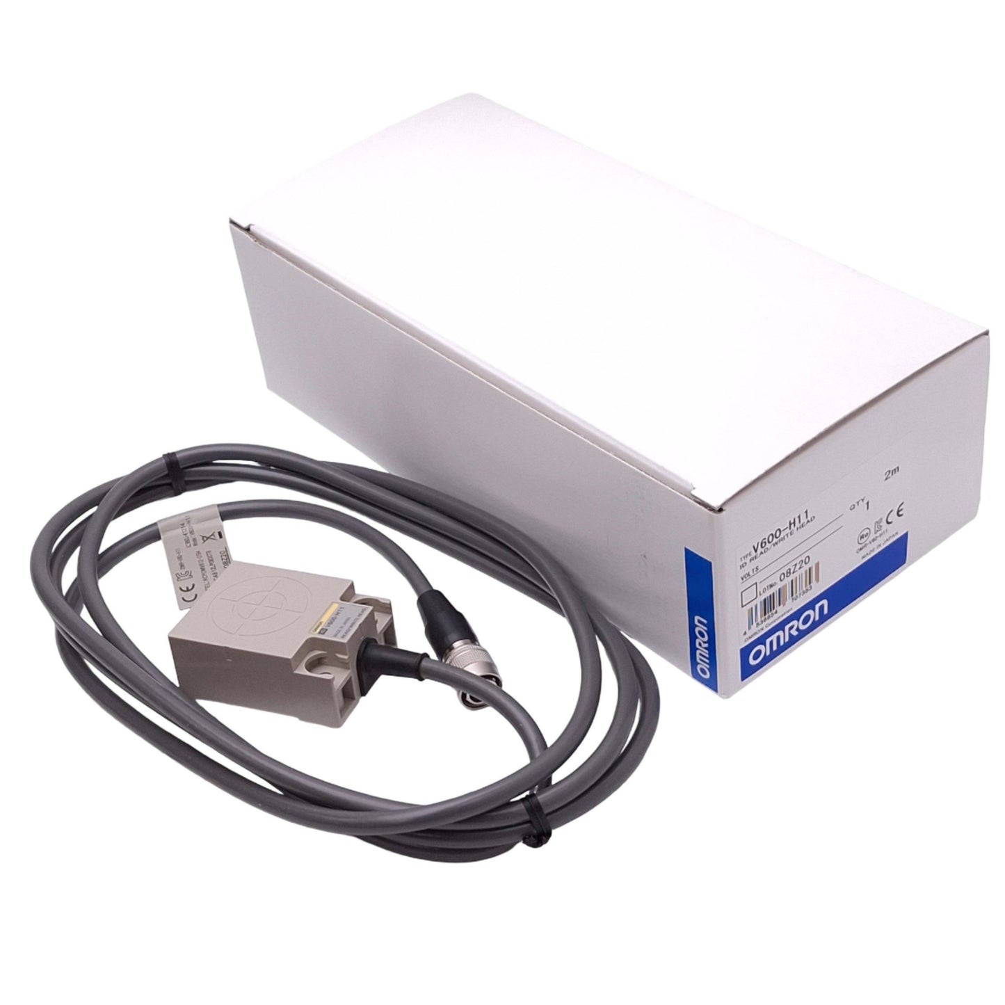 New Omron V600-H11 RFID Read/Write Head for V600 ID, 530kHz, 2m Cable, 12-Pin
