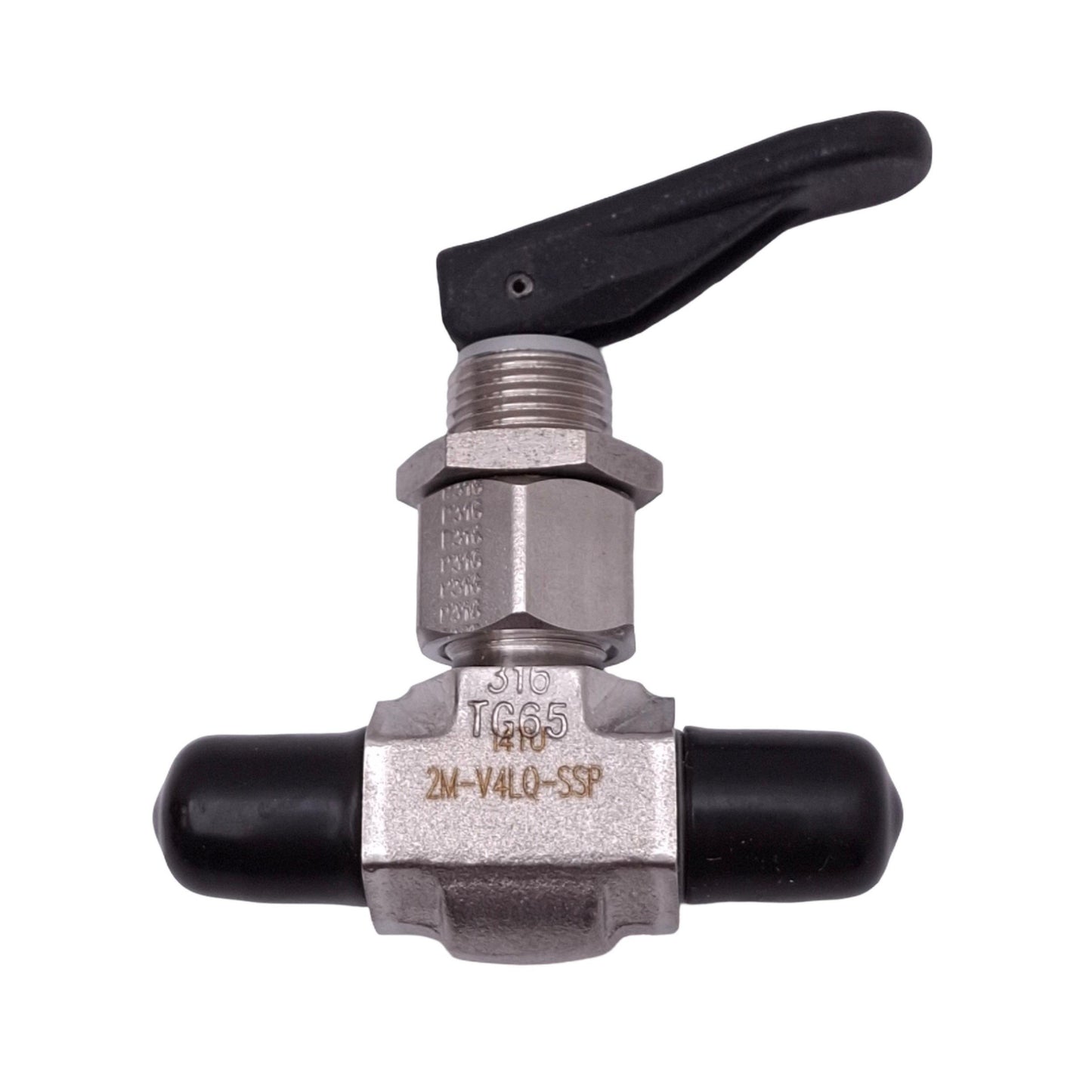 New Parker 2M-V4LQ-SSP Stainless Steel Needle Valve, 1/8in NPT, 300psi Max