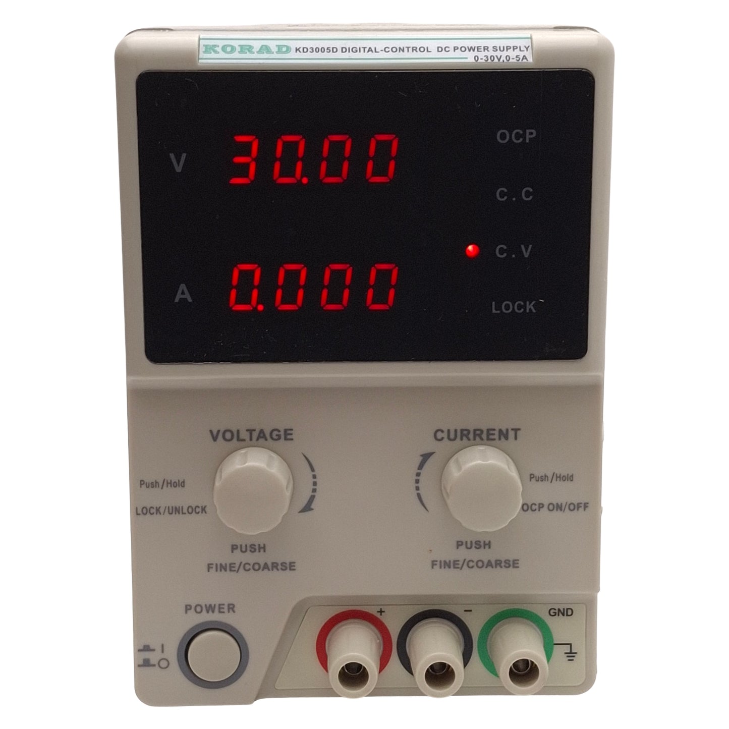 Used Korad KD3005 Digital-Control DC Power Supply, 150W 0-30VDC 0-5A Out, 110VAC In