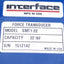 Used Interface SMT1-22 S-Type Load Cell, 1-22lbf , 15VDC, 100N Max, 2.48 x 2.28in